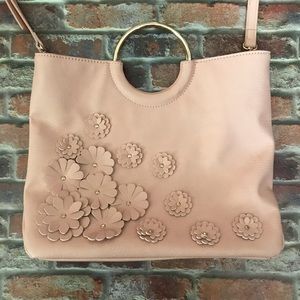 LC Lauren Conrad Pink Blush Flower Crossbody Purse